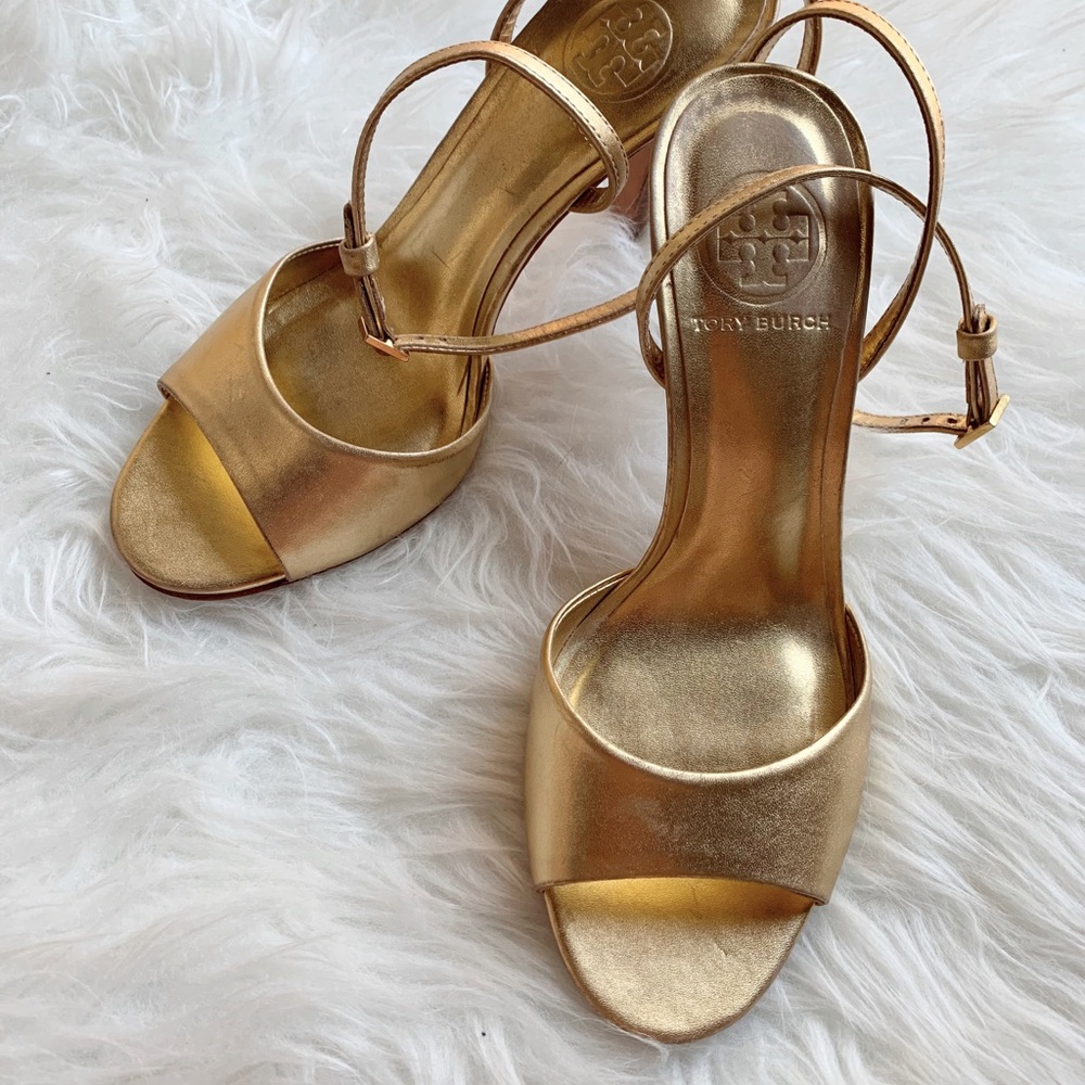Tory Burch SZ 7.5 gold Heels